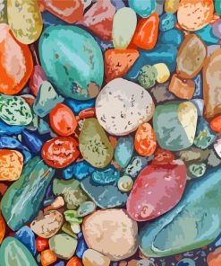 Colored Pebbles Stone paint by numbers
