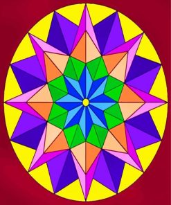 Colourful Mandala paint by numbers