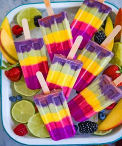 Colorful Popsicles paint by numbers