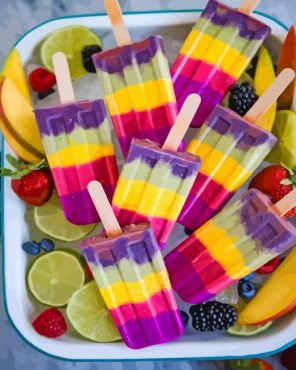 Colorful Popsicles paint by numbers