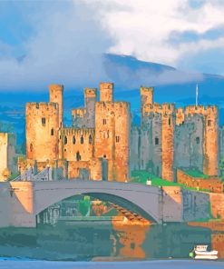 Conwy Castle In Wales paint by numbers