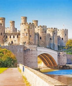 Conwy Castle Wales paint by numbers