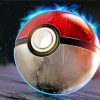 Cool Pokeball Pokemon paint by numbers