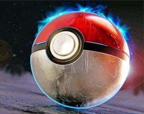 Cool Pokeball Pokemon paint by numbers