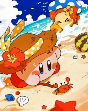 Cute Kirby paint by numbers