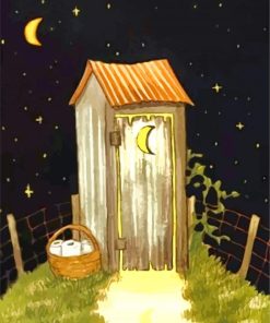 Cute Outhouse paint by numbers