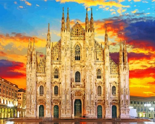 Duomo Di Milano Sunset paint by numbers
