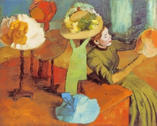 The Millinery Shop By Edgar Degas paint by numbers