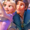 Flynn Rider And Rapunzel Disney paint by number