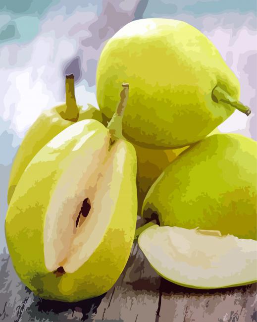 Fresh Green Pears paint by numbers