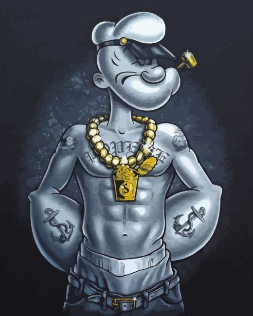 Gangster Popeye paint by numbers