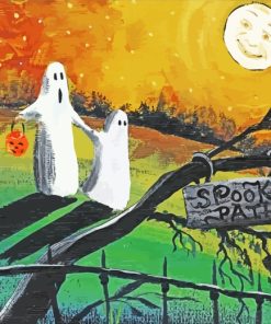 Ghosts Spookypath paint by numbers