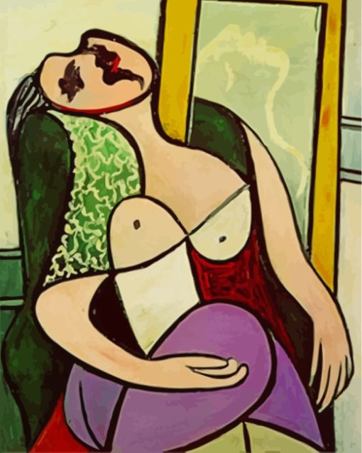 Girl In Front Of Mirror Pablo Picasso paint by numbers