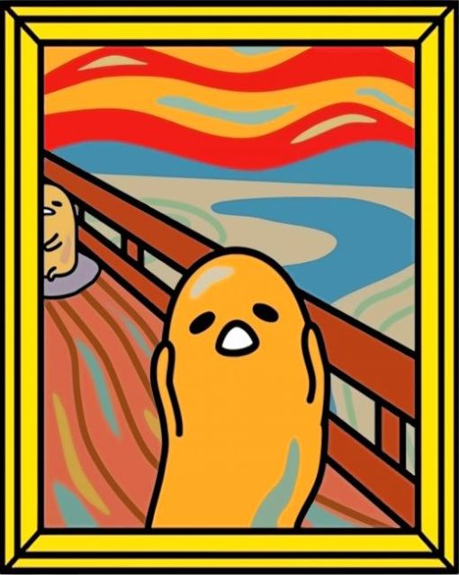 Gudetama The Scream Edvard Munch paint-by-number