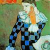Harlequin Leaning Pablo Picasso paint by numbers