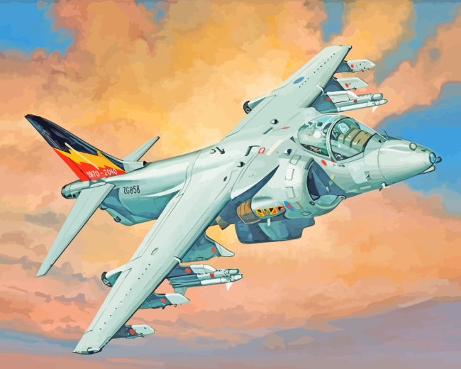 Harrier Gr 9 Plan paint by numbers