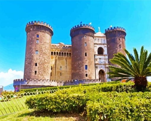 Italy Castel Nuovo Naples paint by numbers