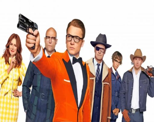 Kingsman Golden Circle characters paint by number