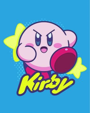 Kirby Nintendo paint by numbers