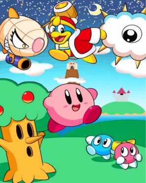 Kirbys Dream Land paint by numbers