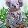 Koala Bear And Her Baby paint by numbers