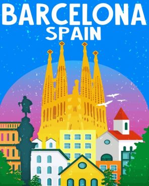 La Sagrada Familia Barcelona paint by numbers