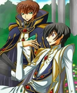 Lelouch Lamperouge And Suzaku Kururugi From Code Geass paint by numbers