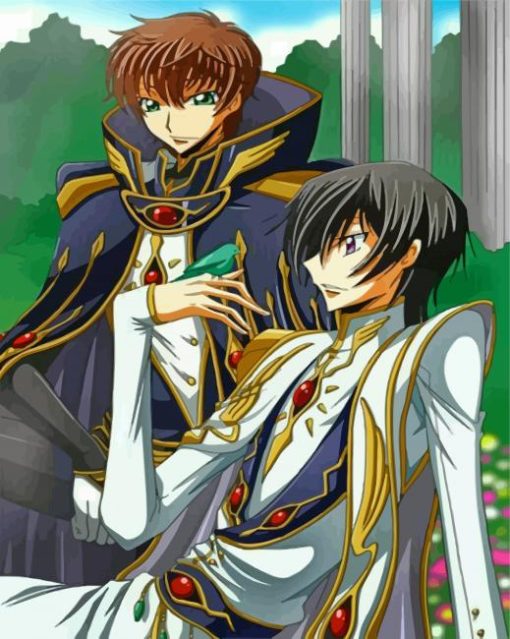 Lelouch Lamperouge And Suzaku Kururugi From Code Geass paint by numbers