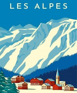 The Alps Mountains Europe-paint-by-numbers