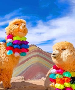 Llamas In Peru paint by numbers