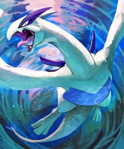Lugia Pokemon paint by numbers