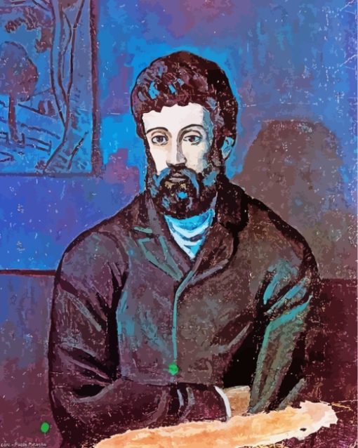 Man In Blue Pablo Picasso paint by numbers