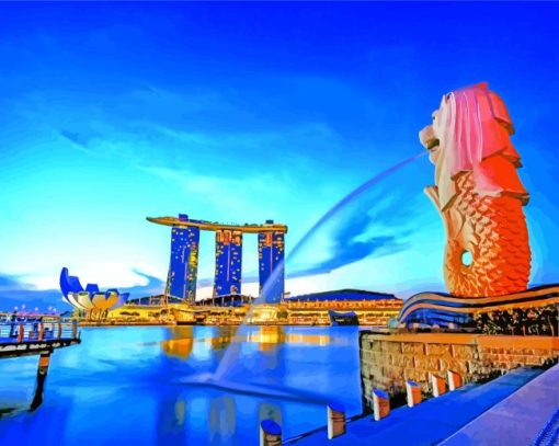Merlion Park paint by numbers