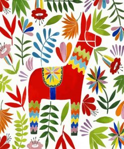 Mexican Otomi Art paint by numbers