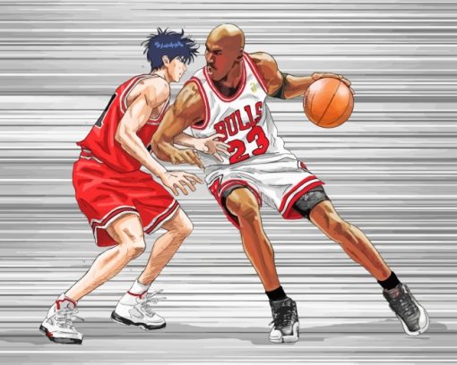 Michael Jordan Slam Anime paint by numbers