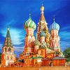 Moscow St Basil's Cathedral paint by numbers