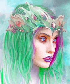 Naiad With Green Hair paint by numbers