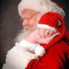 Newborn With Santa paint by numbers