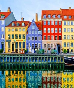 Nyhavn Denmark Buildings paint by numbers