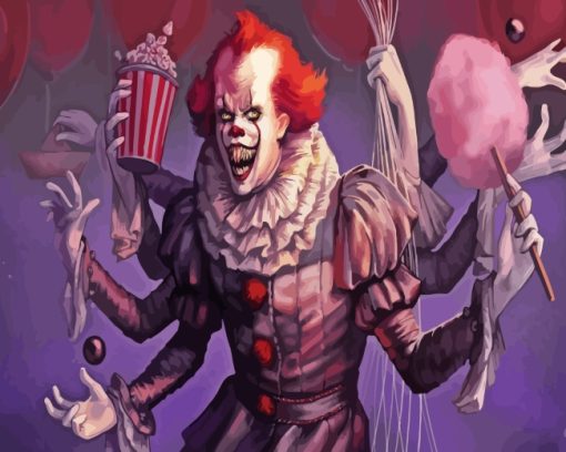 The Pennywise Clown Art paint by numbers