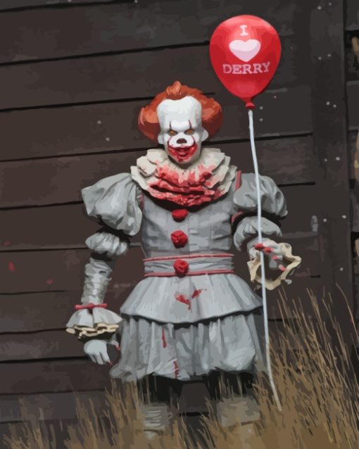 Clown Pennywise paint by numbers