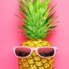 Pineapple Wearing Sunglasses paint by numbers