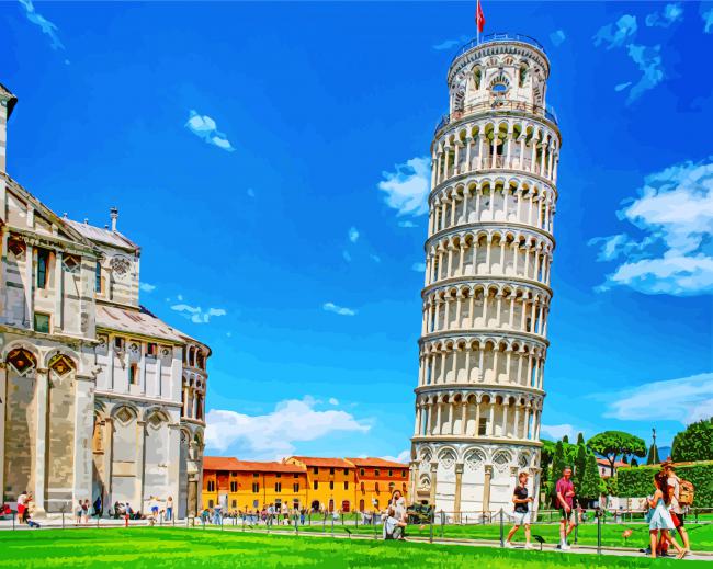 Pisa Tower Italy paint by numbers