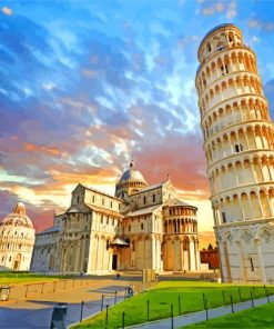 Pisa Tower paint by numbers