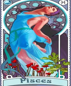 Gorgeous Pisces Lady paint by numbers