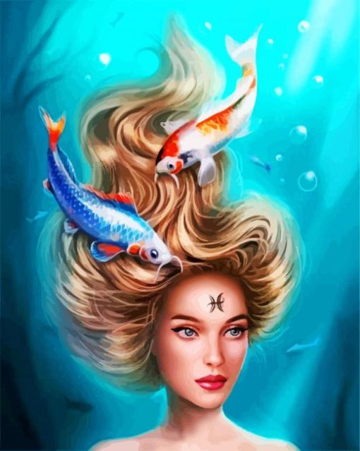 Pisces Woman paint by numbers