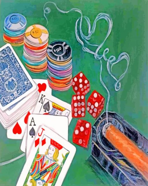 Poker Work paint by numbers