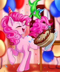 Happy Pony Pinkie Pie Birthday paint by numbers