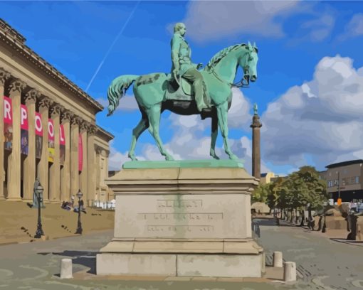Prince Albert Statue Liverpool paint by numbers