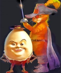 Puss In Boots And Humpty Dumpty paint by numbers